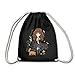 Spreadshirt Harry Potter Hermine Granger Turnbeutel, Schwarz