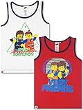  Lego Wear - 2-TLG. Jungen Unterhemden-Set, Rot & Weiß (110-116)