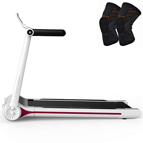 Image of Mini Foldable Motorised Running Machine Noise Reduction Electric Treadmill Portable Walking Equipment with Pulley for Home Gym