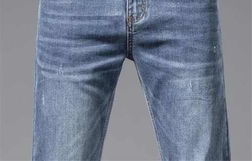 Men's Thin Straight-Leg Jeans, Lyocell Fabric, Casual and Breathable, Comfortable Business Jeans3