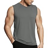 [Mantenga la piel respira todo el día] Este gimnasio de la camiseta sólo peso 100g, ultra ligero y delgado, no hay ninguna carga para usted, incluso en el ejercicio intenso. Y la camiseta sin mangas ofrece una excelente ventilación, disipa el calor fácilmente para darle una sensación fresca todo el día.