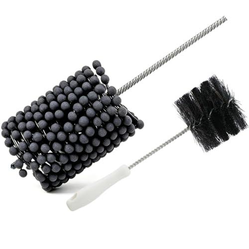 4 Inch 240 Grit Cylinder Hone Kit with Nylon Wash Brush Self-Centering Ball Hone for Engine Rebuild Deglazing & Deburring Creates Uniform Crosshatch Finish for Cast Iron Steel & Stainless Steel