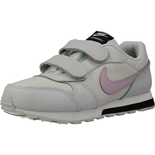 Nike MD Runner 2 (PSV) Sneaker, Photon Dust/Ice Lilac-Off Noir-White, 33.5 EU