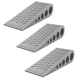 Door Stoppers for Bottom of Door Premium Floor Rubber Door Stop Wedge Made in USA Heavy Duty Honeycomb Design for Carpet, Tile, Ideal for Home, School, Commercial,Gray 3 Pack