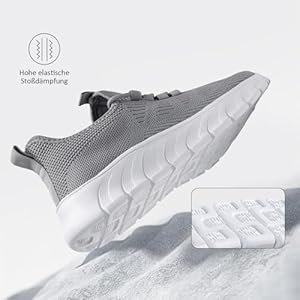 YRLTYO Herenschoenen, hardloopschoenen, sportschoenen, sneakers, wandelschoenen, ademend, lichte slip-on tennisschoenen voor mannen, B wit., 41 EU