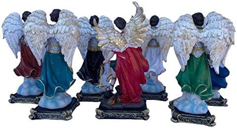 Miniatura 3 de misantuario Juego de 7 Arcángeles de Poliresina de 8" St. Miguel, San Gabriel, San Rafael, San Barachiel, St.Selatiel, San Judiel, San Uriel, Nuevo