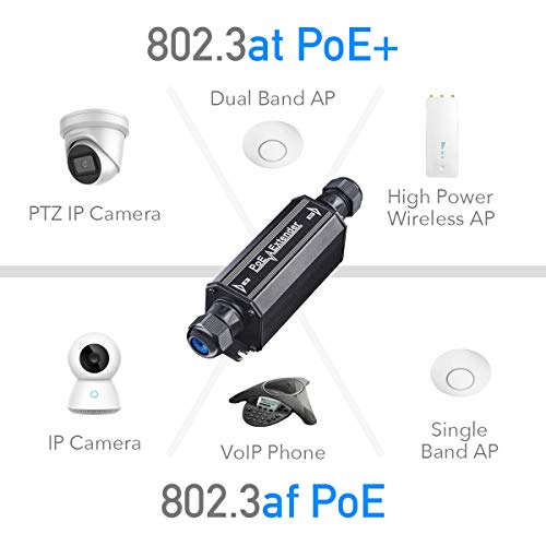 Image of Cudy Gigabit Outdoor Waterproof IP67 PoE+ Extender, 10 /100 /1000Mbps, POE Repeater /Amplifier, Wall Mount, IEEE 802.3at /802.3af, 1 Channel PoE Repeater for IP Cameras, VoIP Phone, POE15
