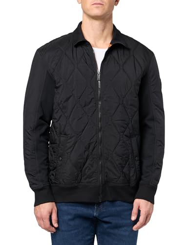Image of BOSS Men's Quilted Detail Zip Up Jersey Jacket