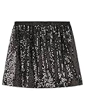 Jupe courte à paillettes Springfield Sequins Short Skirt, Standard Black, 7-8 Fille
