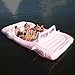 Member's Mark 6-Person Pink Inflatable Island Float with Coolers and Cup Holders