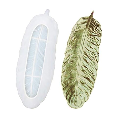 luckything DIY Dish Resin Mold Oval Round Silicone Plate Silicone Mould For Making Makeup Tray DIY Crafts For Art Supplies (C) Cover