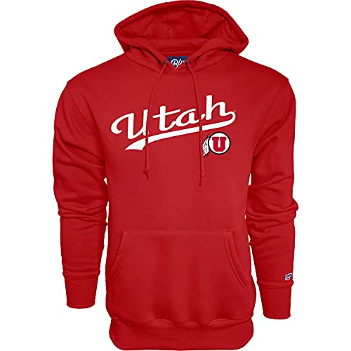 Blue 84 Men's Utah Utes Hoodie Cursive Team Color, Team Color, Medium