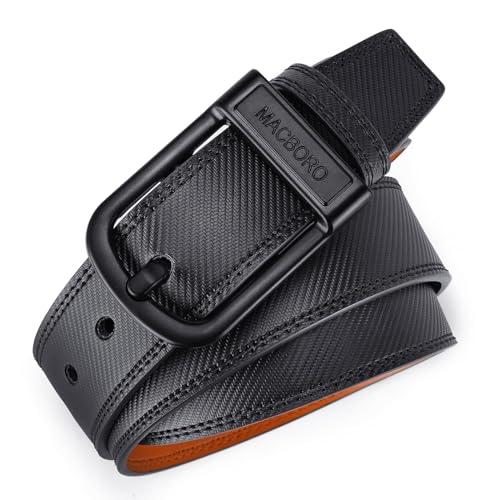 Non Metal Tsa Approved Belt Nickel Free Hypoallergenic Plastic Buckle Travel Leather Belt 1.38