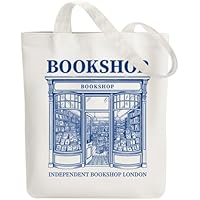 ANATTASOUL Bolsa de Tela Impresa Librería De Londres, Tote Bag