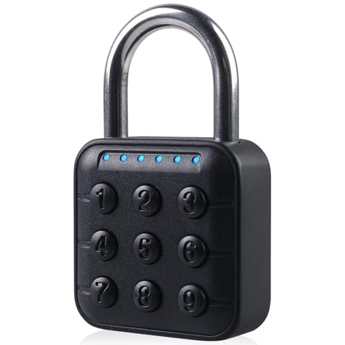 Serrure à combinaison lourde à 6 chiffres - Étanche - En alliage de zinc - Avec code numérique - Haute sécurité - Pour casier, école, gym, cour, garage - Noir