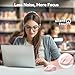 TECKNET Wireless Mouse for Laptop, 2.4G Silent Computer Mouse Quiet Click with 5 DPI Levels,Contoured Grip,Small Portable 30 Months Battery Cordless Mice for PC, Chromebook, Mac - Pink