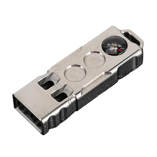 Sifflet de survie double tube 120dB étanche en titane
