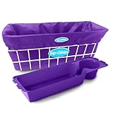 Bundle: Premium Wire Walker Basket with Cup Holder + Basket Liner (Purple)