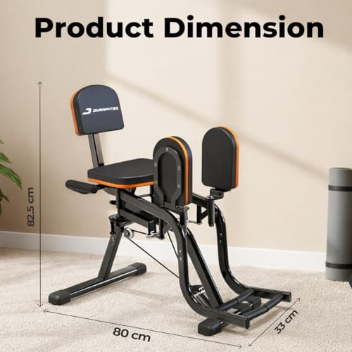 Image of Hip Abductor & Adductor Machine with 5-Level Spring Resistance Incline System for Home Gym | Inner & Outer Thigh Trainer | Heavy-Duty Steel Frame with Cushioned Seat | Supports Up to 120kg User Weight