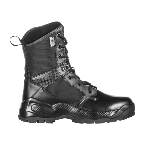 Image of 5.11 Tactical Women's A.T.A.C. 2.0 8 inch Storm Boot - Waterproof Tactical Duty Boot with Cushioned Comfort, Slip-Resistant Outsole & Side Zipper, Black, Style 12406ABR