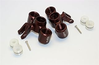 GPM for Arrma Nero 6S BLX (AR106009, AR106011) & Fazon 6S BLX (AR106020) Upgrade Parts Aluminum Front Knuckle Arms - 1Pr Set Brown