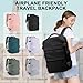 coowoz Travel Backpack For Women Men,Carry On Backpack,Hiking Backpack Waterproof Outdoor Sports Rucksack Casual Daypack Travel Essentials(Black) 25L
