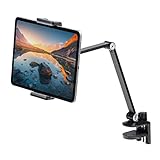 イーサプライ iPad タブレットアームスタンド 12.9インチ対応 6関節 クランプ スマホ 寝ながら 回転 角度調整 折りたたみ ブラック EEX-TABAM01