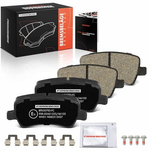 Frankberg Brake Pad Set incl. 4x Pads Rear Compatible with Galaxy WA6 S-Max WA6 V60 I 155 V70 III 135 R.a.n.g.e R.o.v.e.r Evoque L538 Replace# 30742491