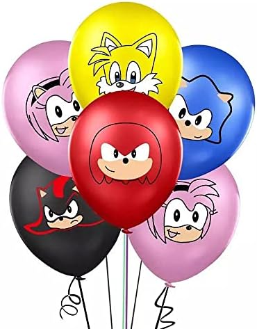 6x12 Sonic The Hedgehog Latex Balloons Childrens
