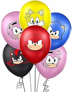 6x12 Sonic The Hedgehog Latex Balloons Childrens