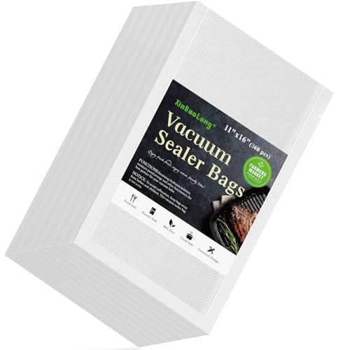 Image of Vacuum Sealer Bags, 11 inch x 16 inch, 360 Pcs | Commercial Grade, BPA Free, Sous Vide Cooking, Puncture Prevention, Customized Size, Kitchen Essentials