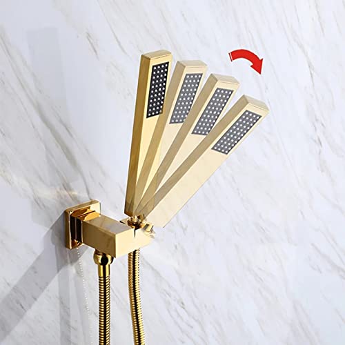Robinet de douche effet pluie or plafond 8 pouces avec douchette