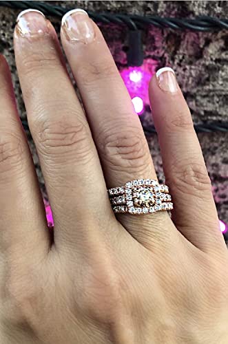 1 Carat Diamond Engagement Ring - 14 Karat Gold Ring for Women Diamond Anniversary Promise Band (Size 4 to 11) Made in USA2