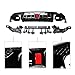 CHIESMA Rear Diffuser Fit For 2015-2021 Benz W205 C-Class C63 C63S AMG (B Style), Gloss Black ABS Painted Rear Bumper Diffuser Set