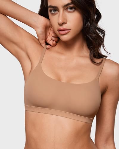 Image of INLYRIC Women's Inbarely Bralettes Cami Bras No Underwire Wireless Seamless Unlined Comfort Sports Bra