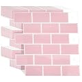 WalDecoo Subway Tile Peel and Stick Backsplash Tile, 10-Sheet Premium Self Adhesive Tiles for Kitchen, Stronger Upgrade Adhesive, Pink Stick on Backsplash for Kitchen and Bathroom(12" × 12").