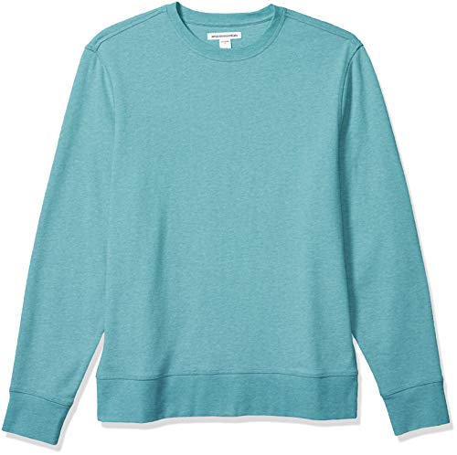Amazon Essentials Men s Long-Sleeve Lightweight French Terry Crewneck Sweatshirt, Teal, Medium