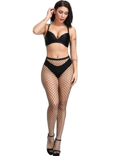 Fishnet Stockings for Women's Sexy High Waist Fishnet Tights Thigh High Stockings Pantyhose2