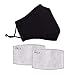 Produktbild WiHoo PM2.5 Cotton Face Mask Luftfiltermaske mit 2 Filter, Wiederverwendbare Outdoor Unisex Maske, Baumwolle Soft Half Face Mask