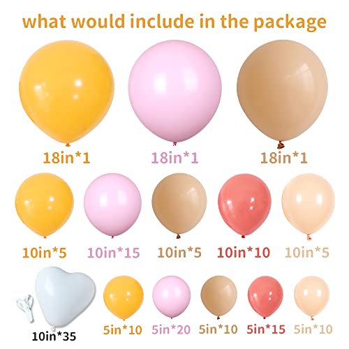 155Pcs Daisy Balloon Arch Garland Kit Macaron Pink Yellow Retro Orange White Heart Balloons With Plum Clip Daisy Shaped Flower For Two Groovy Party Decor Daisy Theme Wedding Birthday Baby Shower #TOP1