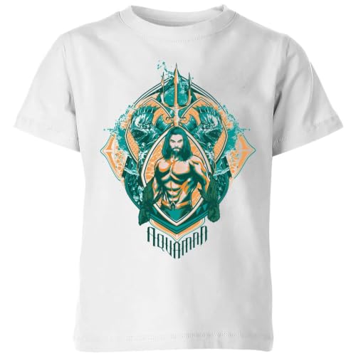 Image of Official Aquaman Seven Kingdoms Kids T-Shirt White - YXS