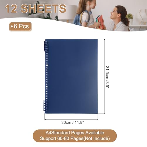 PATIKIL Pacote com 12 capas de encadernação, A4 (11,8 x 8,5 polegadas) 22 Mil capas de caderno de pl