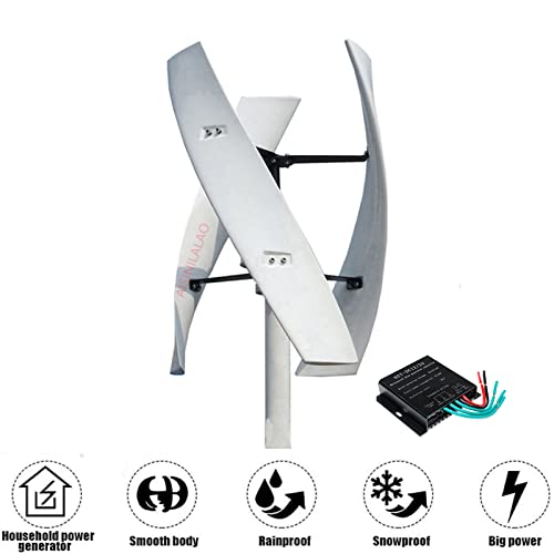AISINILALAO Gerador de turbina de energia eólica vertical, 12V 24V 8000W Ruído baixo 3 Blades Gerado