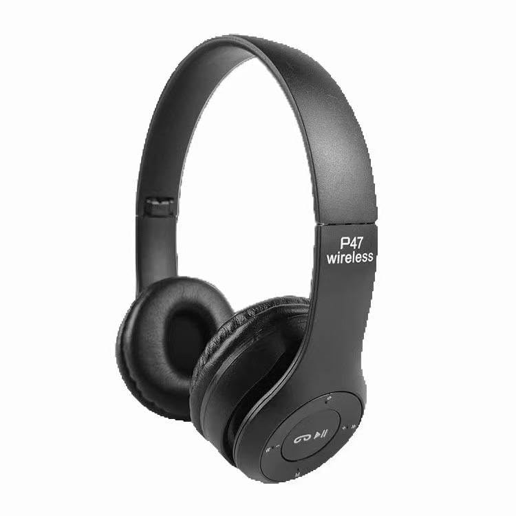 Image of Wireless Bluetooth Over Ear Headphones with Mic Adjustable Headband Stereo Headset Deep Bass & Memory Card Support
