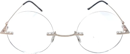 Incredible Bargains The Steve - Lentes de lectura sin montura totalmente redondos, unisex, elegantes lectores circulares