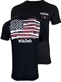 howitzer style - maglietta da uomo con scritta standing freedom, nero, xx-large