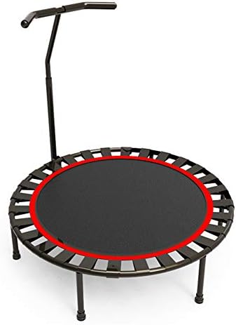 Trampoline for Adults, with an Adjustable Handle bar Indoor rebounder, Foldable Round Mini Bouncer Safe and Silent Maximum Load 500 lbs