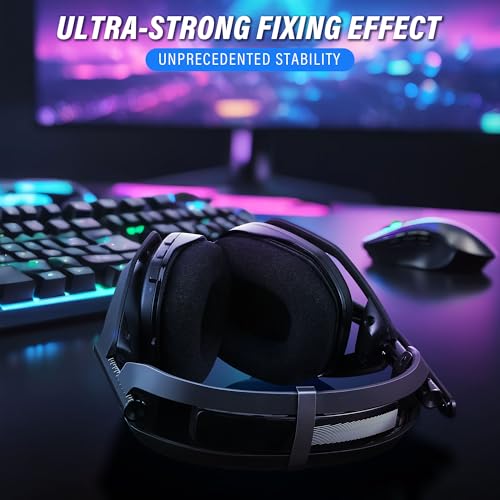 انهون قطعتان من مشابك دعم سماعات الرأس من الالومنيوم، متوافقة مع استرو A50 الجيل الرابع ومجموعة مود كيت مشبك عصابة راس متين لتعزيز الثبات والراحة (اسود)