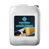 Huile de lin bouillie pour bois, terre cuite, pierre - Protection UV, imperméable, Durcissement rapide - 10L