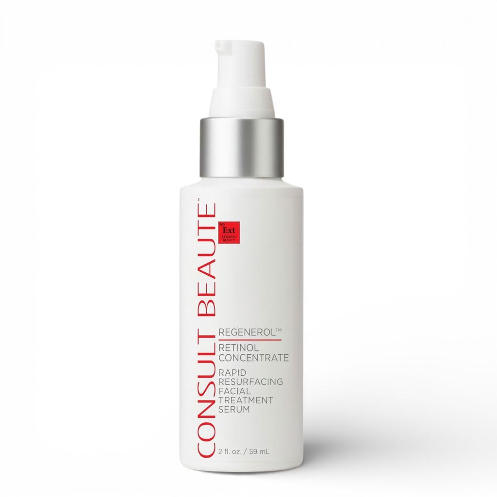 Consult Beaute Regenerol Rapid Resurfacing Retinol Serum for Face, Facial Treatment Concentrate with Bakuchiol, Renews Skin Texture & Diminishes the Appearance of Fine Lines and Wrinkles 2 Fl. Oz.